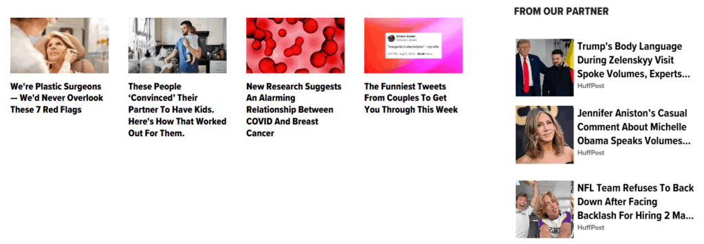 Sidebar layout example