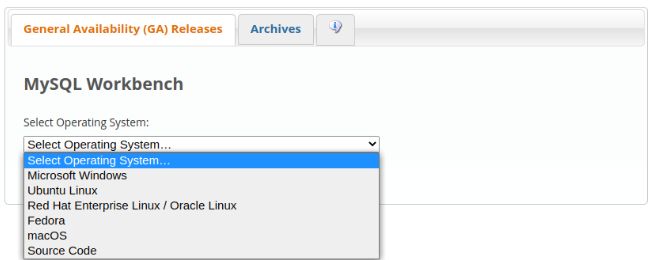 If you're looking to download MySQL GUI tools, MySQL Workbench is a popular choice. You can download it from the MySQL Workbench download page. Select the operating system from the dropdown and click Download.
