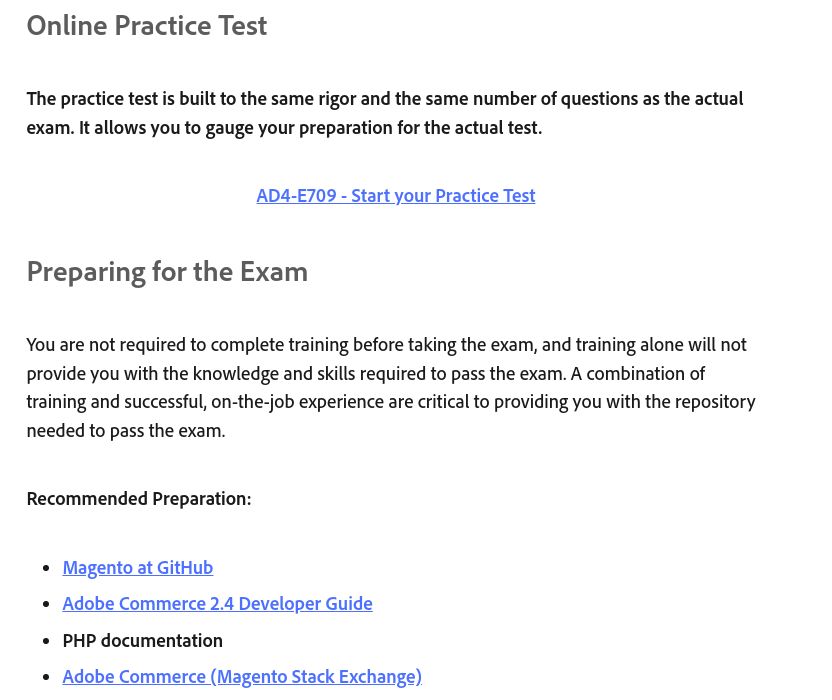 Online practice test