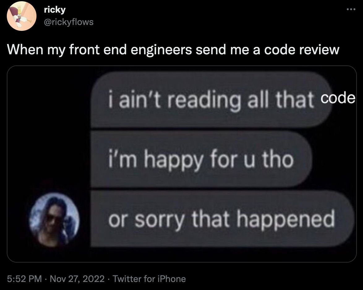 Ricky's tweet which reads 