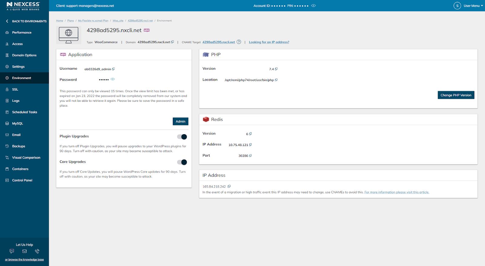 Redis can be used for development sites.