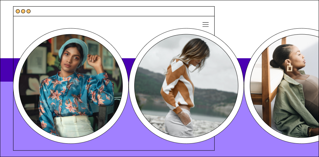 Picture of a woman modeling clothes for an online boutique