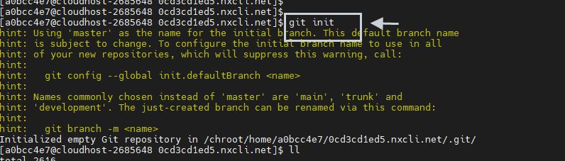 Git init command will help to create a new Repository.