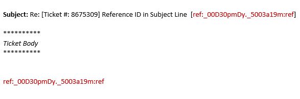 Tickets that have been opened will have email responses attached to them. A reference number will be added to the subject line and the body of the email you receive with your ticket. In order for our system to know where to append the update, kindly leave that reference number in place.