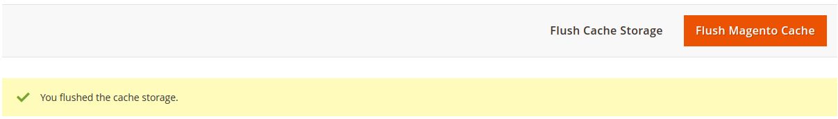Confirmation of cache flush