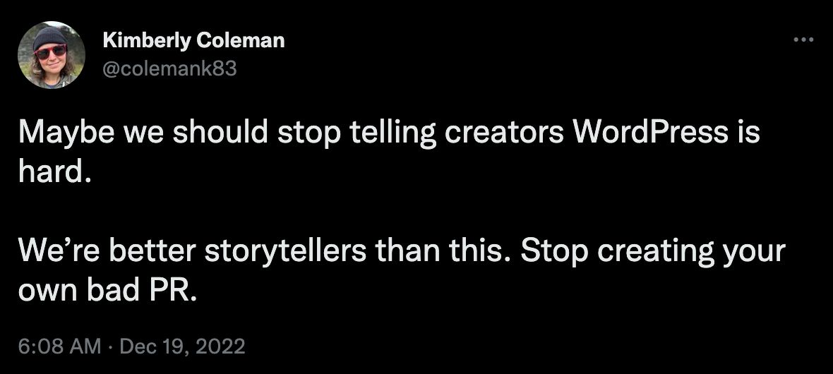 Kimberly Coleman tweet