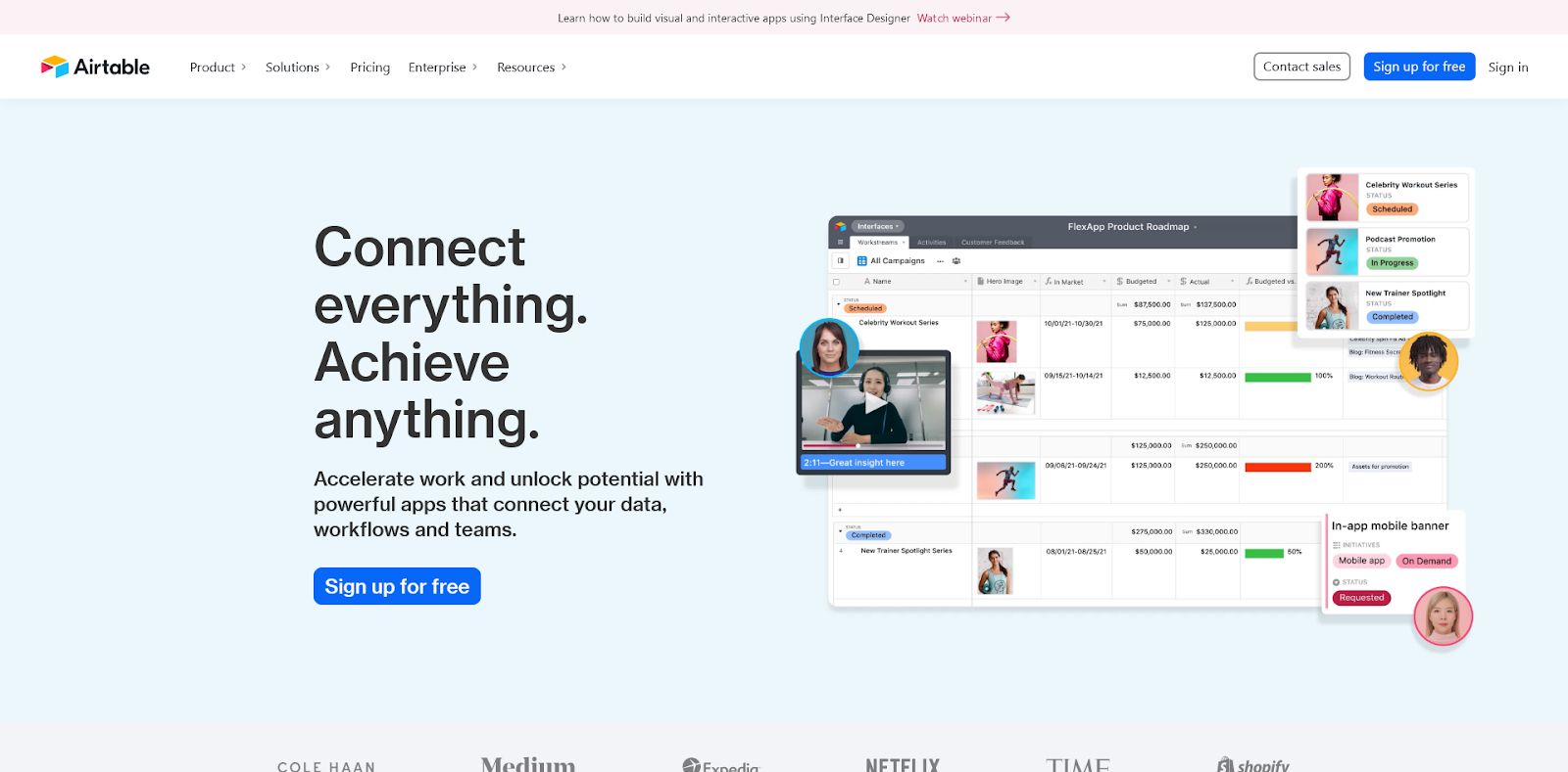 Airtable co-code workflow app.