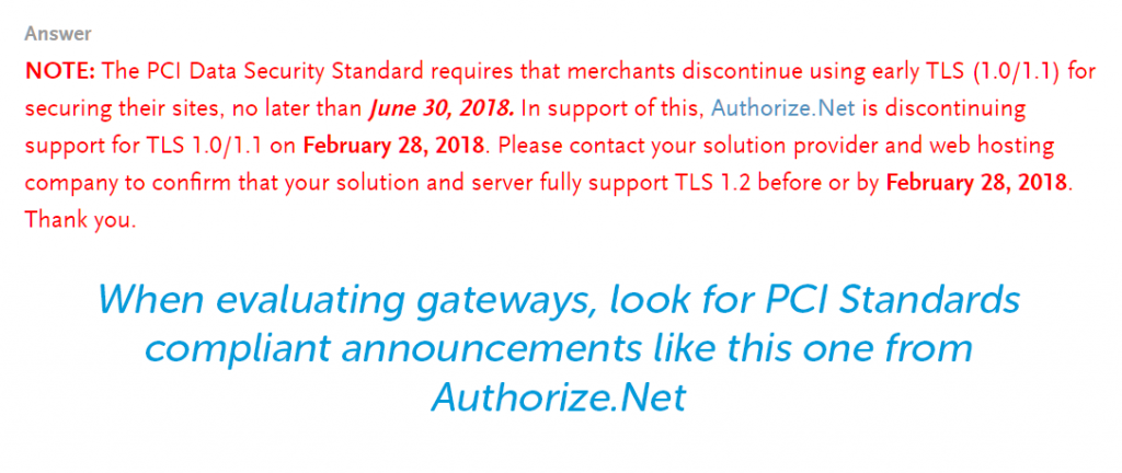 PCI data security standards