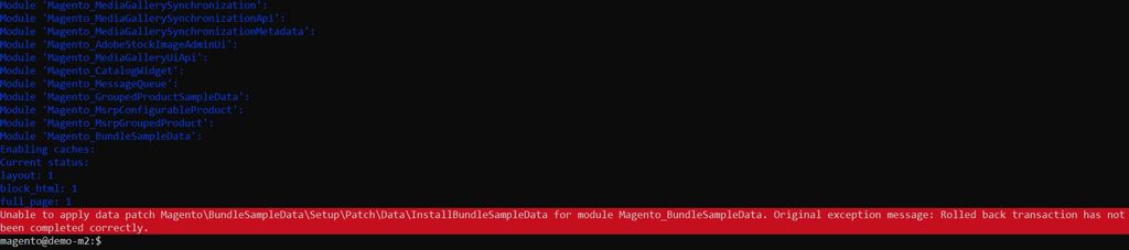 Production mode error Magento 2 sample data installation.