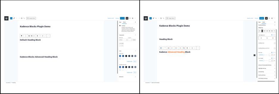 Using the advanced heading block in Kadence blocks