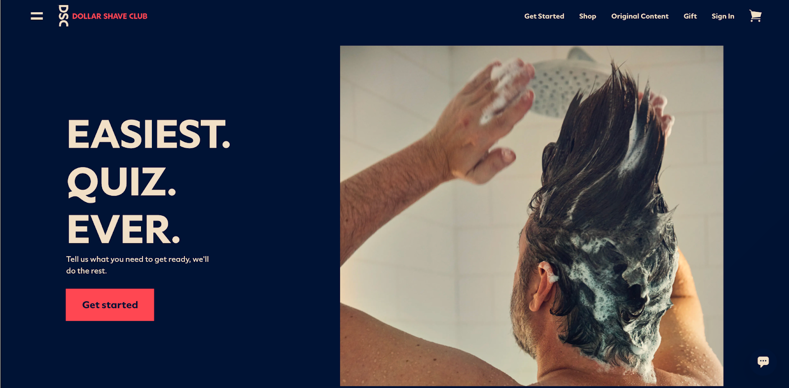 Membership site example: Dollar Shave Club