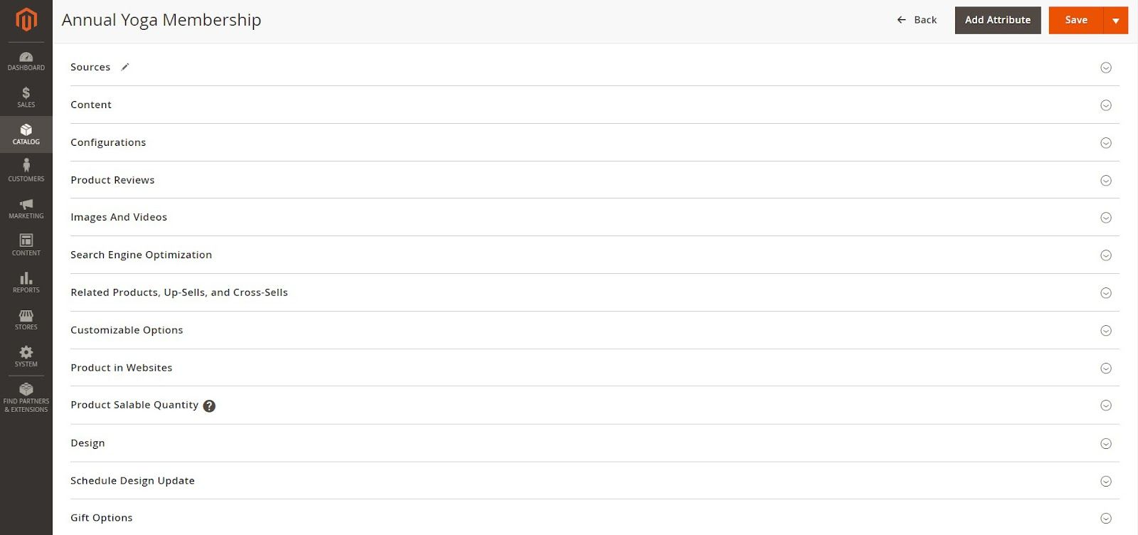 Configure optional product information for virtual products.