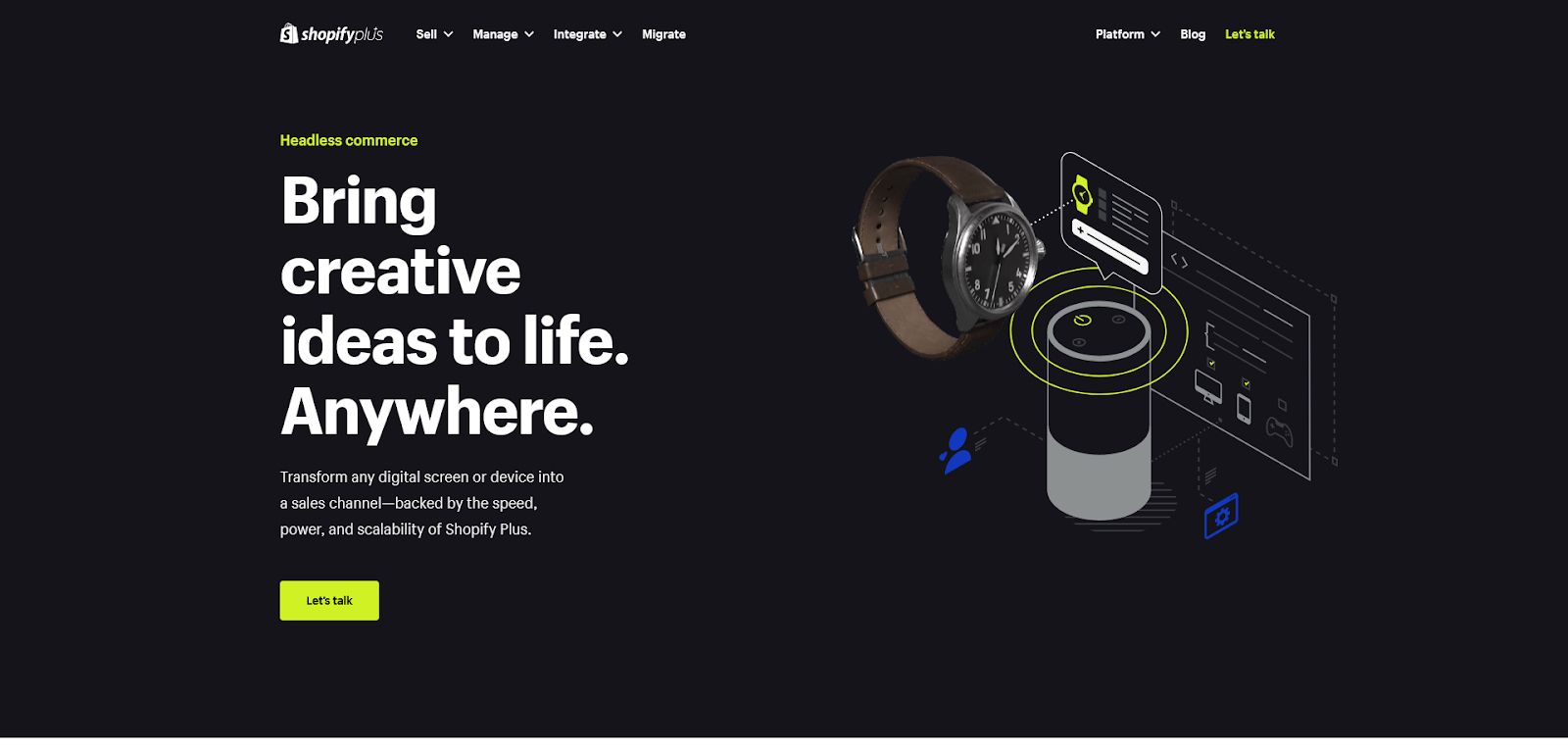 Shopify Plus headless ecommerce platform