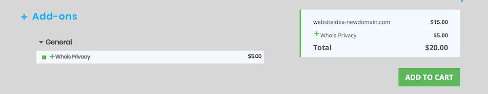 Adding domain name privacy. 