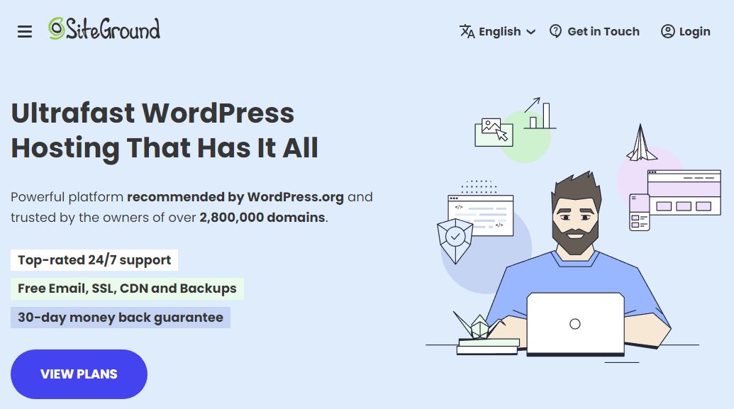 Best ecommerce hosting: SiteGround.