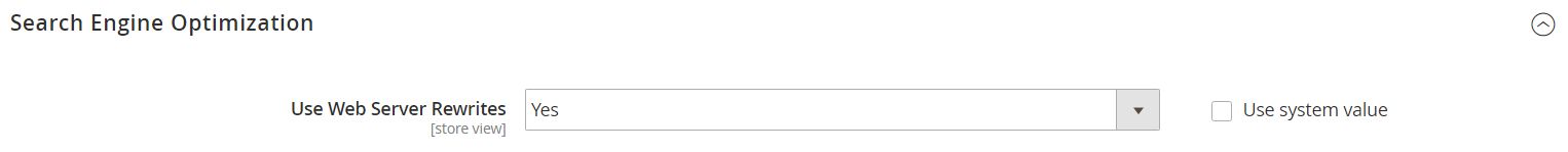 If you want Search Engines to crawl and index your website, you can set the Use Web Server Rewrites value to Yes.