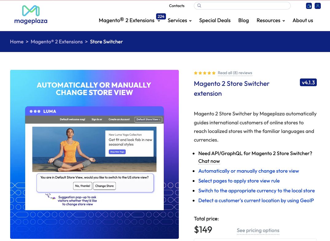 Mageplaza is the best Magento 2 multi-language store extension for giving shoppers control over their store view.