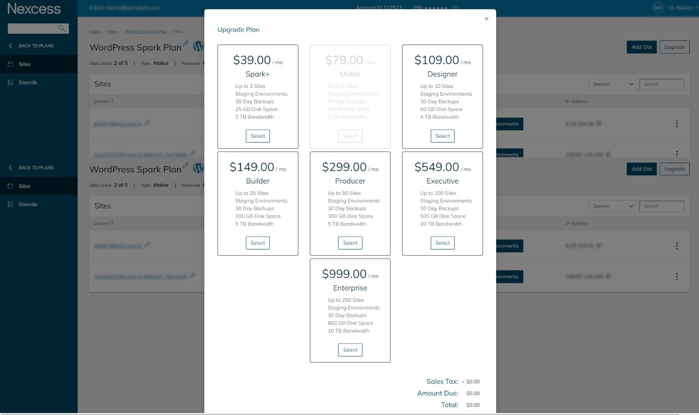 You can easily upgrade your hosting plan from the Nexcess customer dashboard.