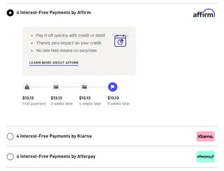 Adidas is one of the many fashion ecommerce stores that offers BNPL option.