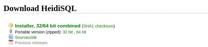 To download HeidiSQL, go to the HeidiSQL download page and click Download.