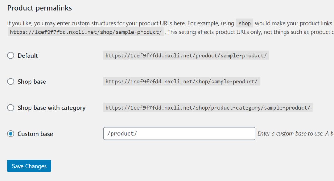 After the migration is complete, go to the wp-admin section of your WordPress site. Update your URL permalinks and click the Save Changes button.