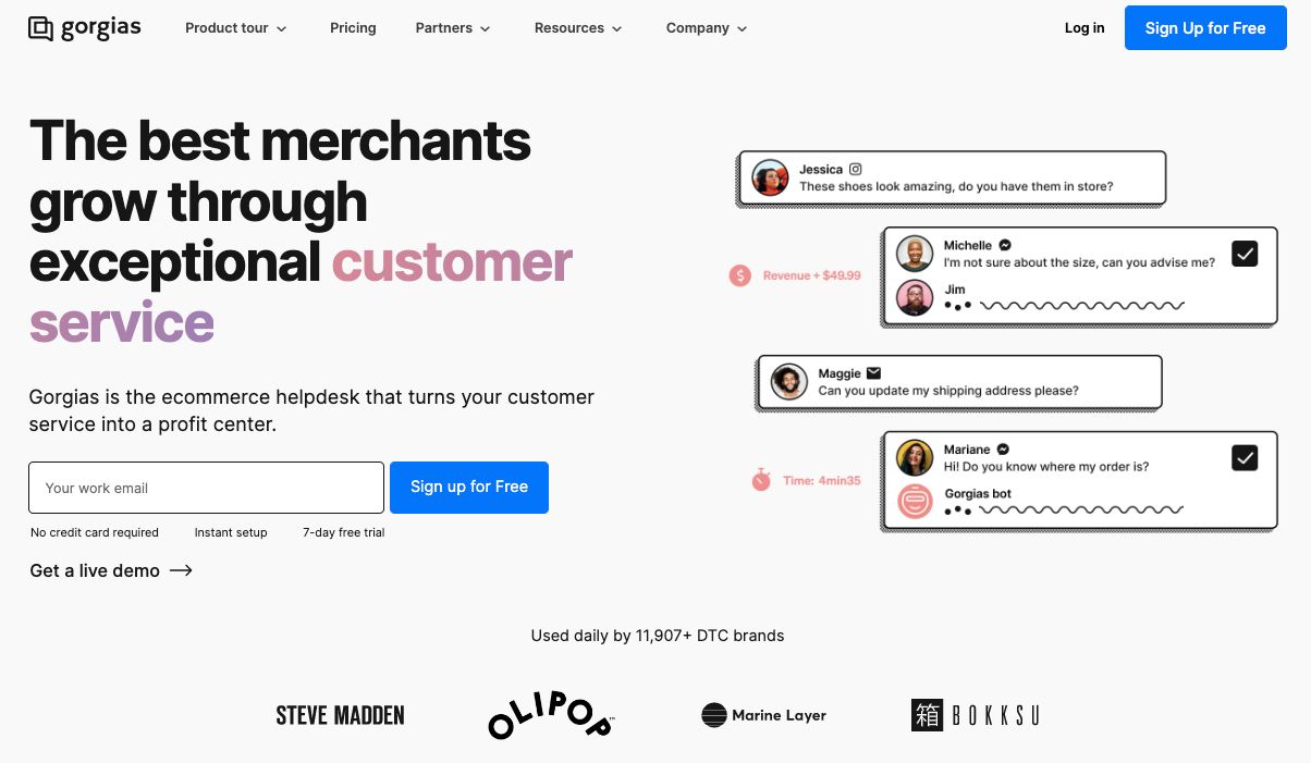 Gorgias is the best Magento help desk extension for businesses prioritizing sales opportunities.
