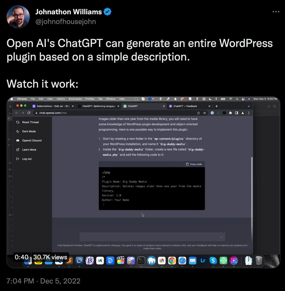 Johnathan Williams tweet
