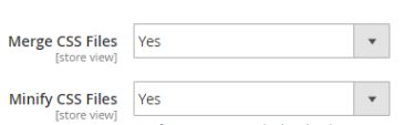While you’re in the Developer section, you also can enable the CSS merging and minifying by setting Merge CSS Files and Minify CSS Files to Yes values.