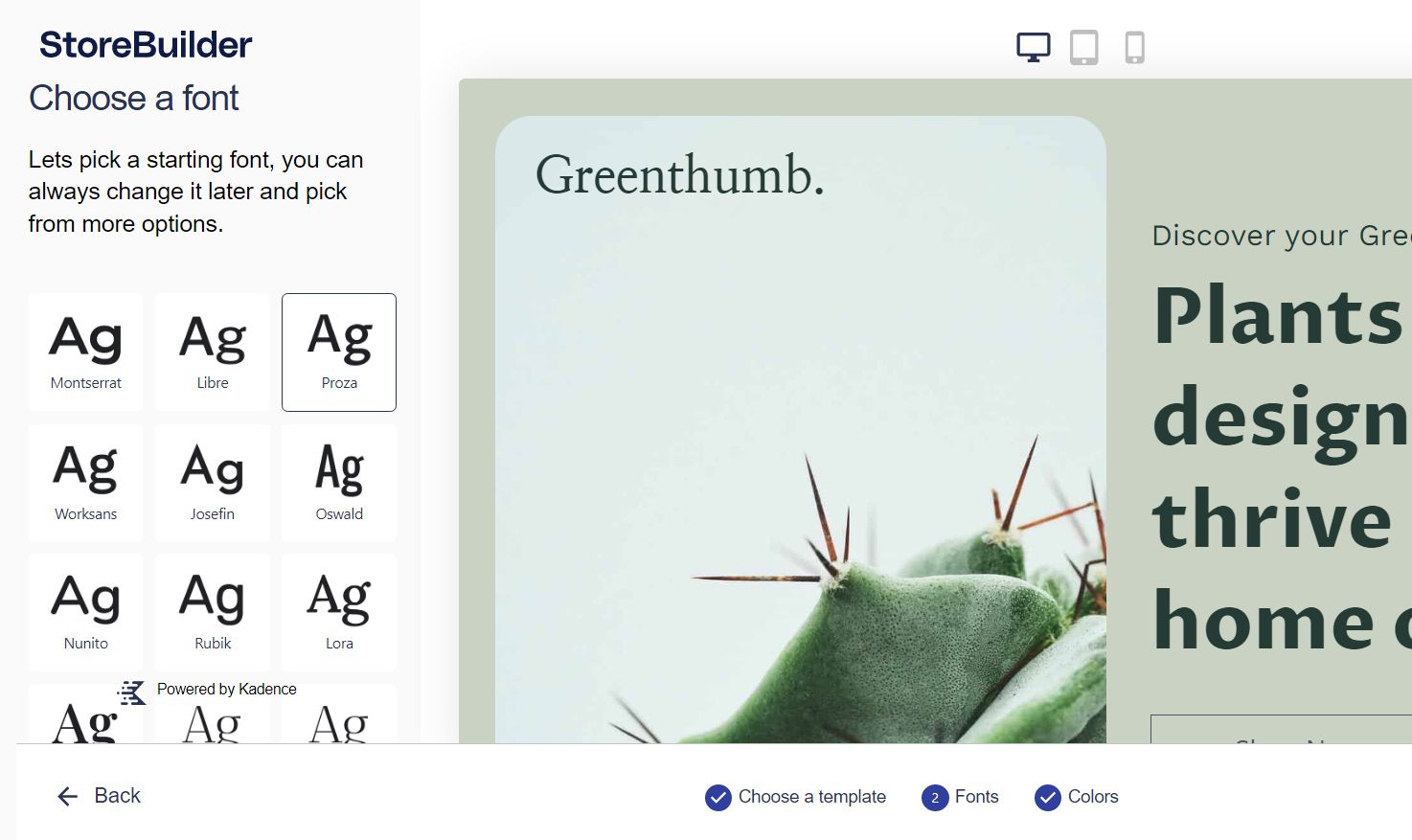 Page builder from the StoreBuilder ecommerce platform
