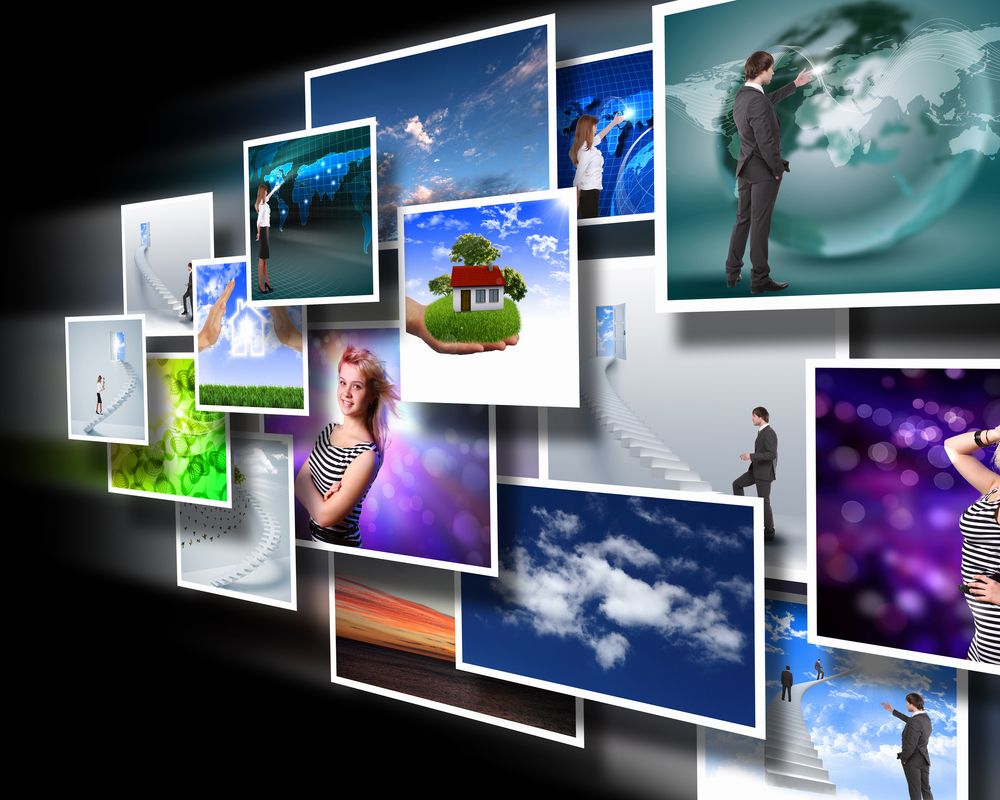 Several images overlapping 