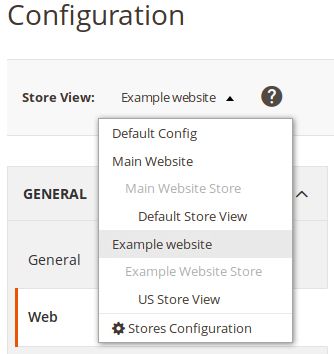 Select the correct store the Store View list.