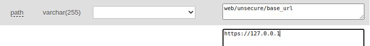 Change the web/unsecure/base_url value to http://127.0.0.1. If your Magento 2 website runs on HTTPS, you must change the value to https://127.0.0.1.