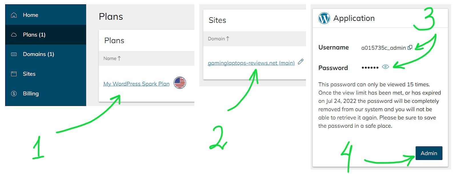 Go back to the Nexcess panel and go to your plan.