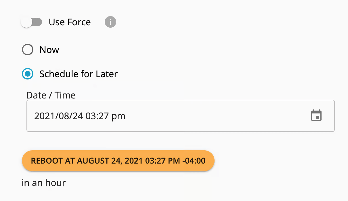 Scheduling the VPS reboot at a more convenient time with Liquid Web.
