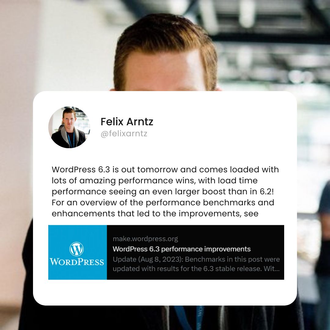 A tweet from Felix Arntz.
