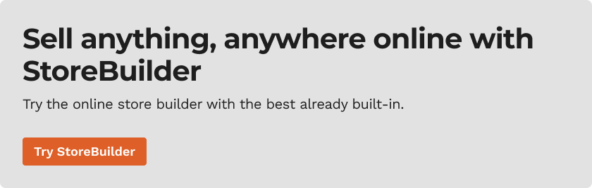 Sell anything, anywhere online with StoreBuilder