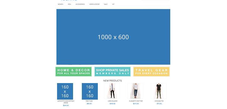 image sizes for page optimization