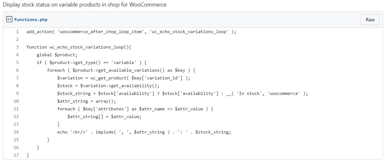 Displaying your stock availability is as simple as adding a quick code snippet to your theme’s function.php file.