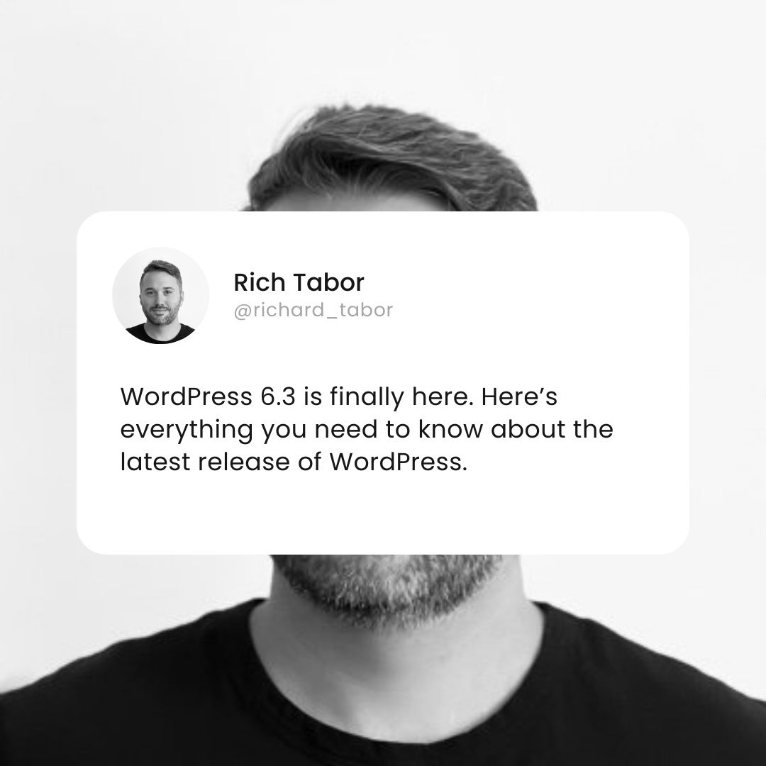 A tweet from Richard Tabor.