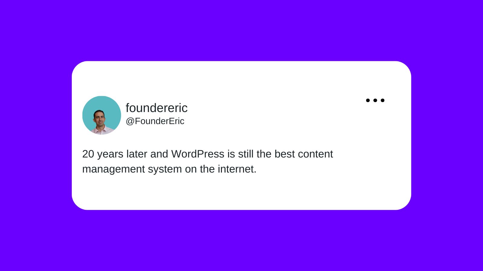 FounderEric tweeting 