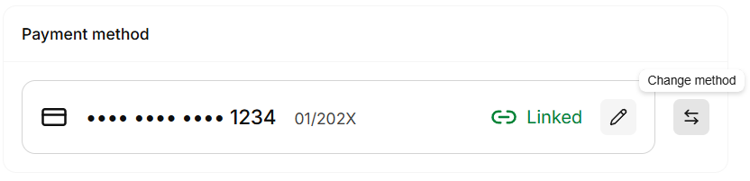 Change billing method
