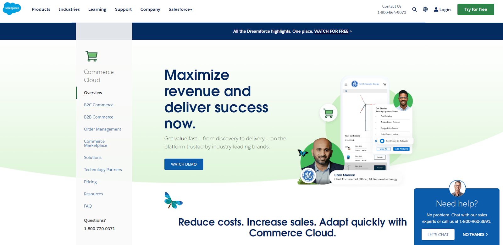 Salesforce Cloud headless ecommerce platform.