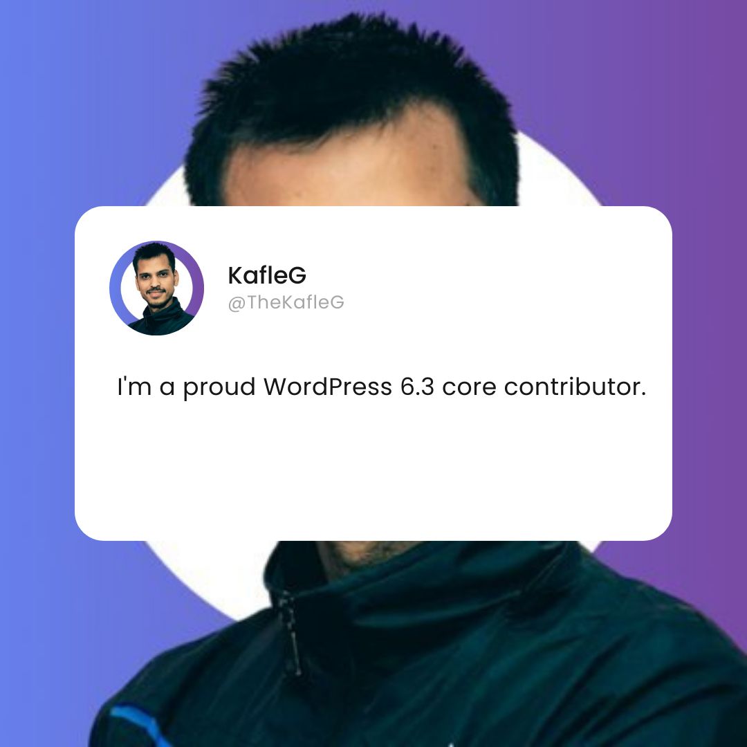 A tweet from KafleG.