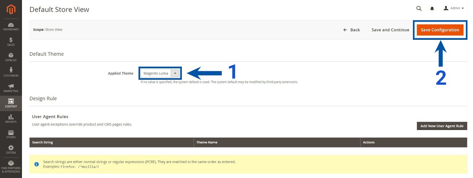 Apply theme after you install a theme in Magento