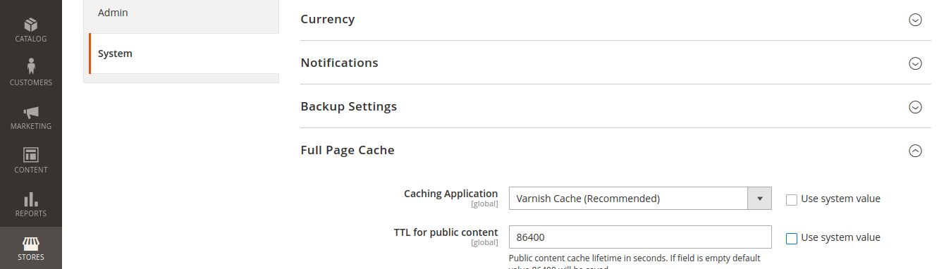 Enter the Time-to-Live (TTL) value for public content. The default value is 86400 seconds (24 hours — one day).