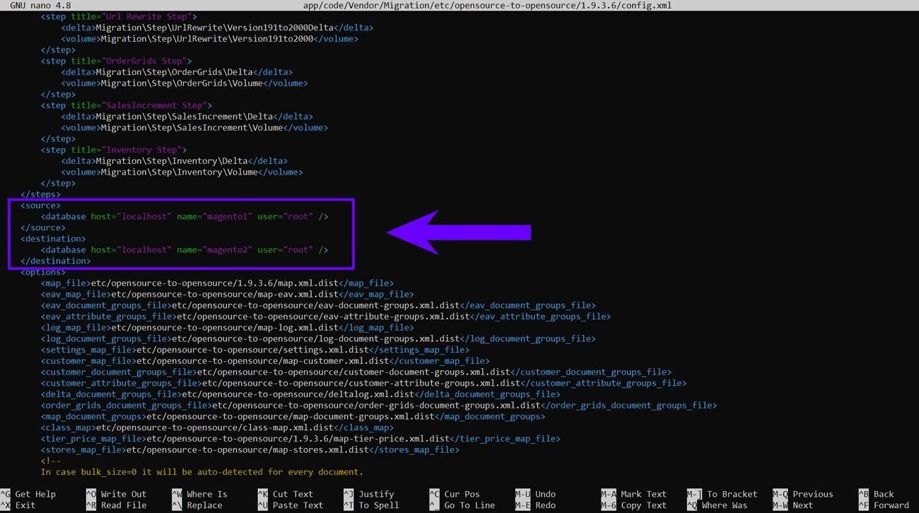 Configuration file for Magento 1 to Magento 2 migration.