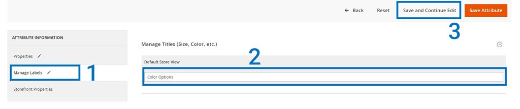 Set Magento product attribute label for the front end.