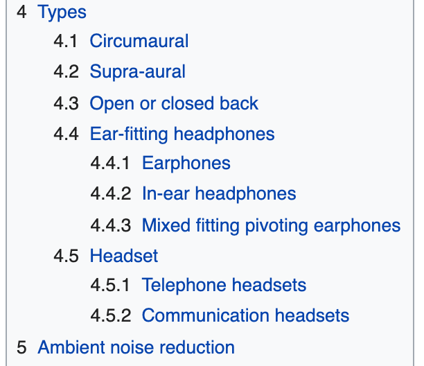 Wikipedia table of contents