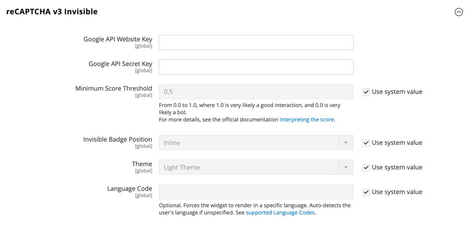 Expand the Backend tab and set the options. Uncheck the current Use system value checkbox to set your own parameters for every field you want to configure.