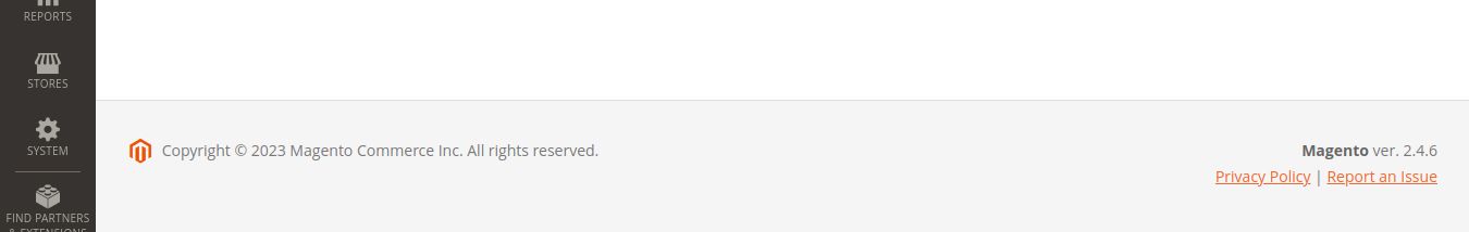 You can also find the Magento installed version from the bottom right of the Magento Admin Panel to help you in your effort to comply with Magento 2.4.6 system requirements.